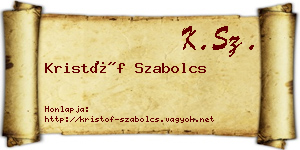Kristóf Szabolcs névjegykártya
